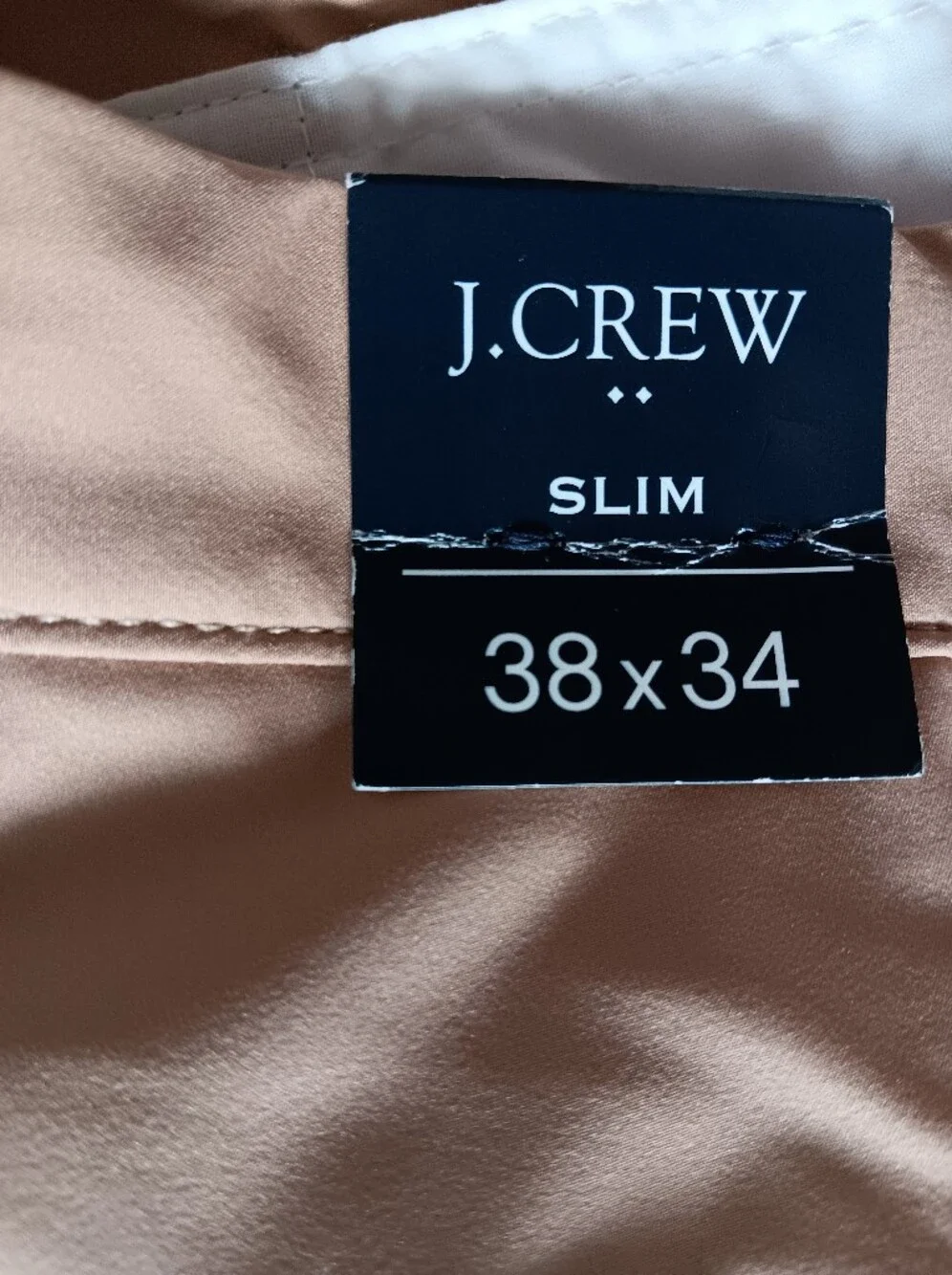 J. Crew Tech Flex Pant Performance Chinos Tapered Leg UPF 50+ Slim 38 x 34 Tan